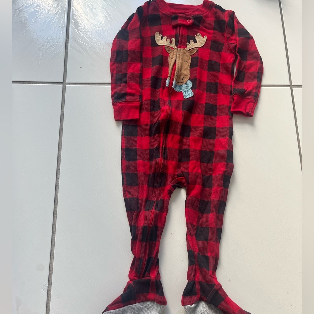 Xmas Plaid One Piece Pjs